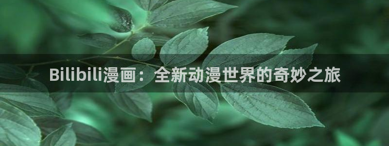 91极品甜美女神完美颜值：Bilibili漫画：全新动漫世界的奇妙之旅